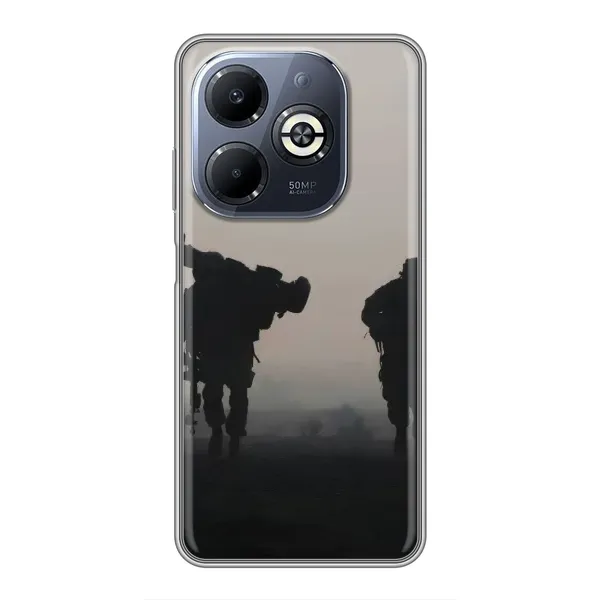 Чехол с рисунком «Бой солдат» для Infinix Smart 8 Plus Чехол с рисунком «Бой солдат» для Infinix Smart 8 Plus