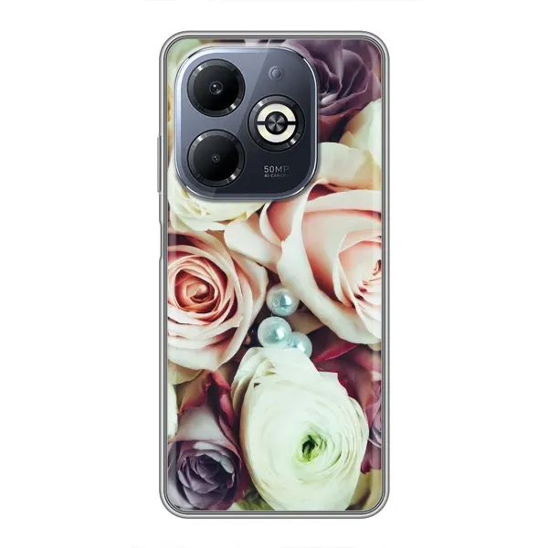 Чехол с рисунком «Букет РОЗ» для Infinix Smart 8 Plus Чехол с рисунком «Букет РОЗ» для Infinix Smart 8 Plus