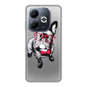Чохол (ТПУ) Милі песики для Infinix Smart 8 Plus (Бульдог в окулярах)