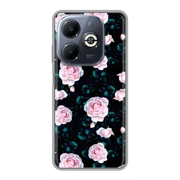 Чехол с рисунком «Чайные розы» для Infinix Smart 8 Plus Чехол с рисунком «Чайные розы» для Infinix Smart 8 Plus