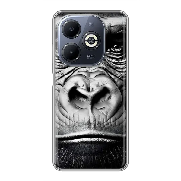 Чехол с рисунком «Черная обезьяна» для Infinix Smart 8 Plus Чехол с рисунком «Черная обезьяна» для Infinix Smart 8 Plus