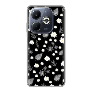 Чохли з тематикою "КВІТИ" на Infinix Smart 8 Plus (цвітіння на чорному)