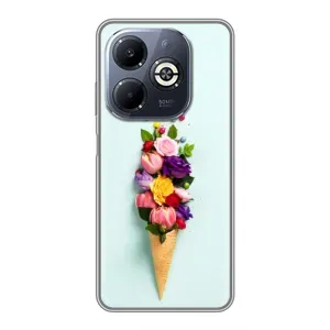 Чохли з тематикою "КВІТИ" на Infinix Smart 8 Plus (Квітка-морозиво)