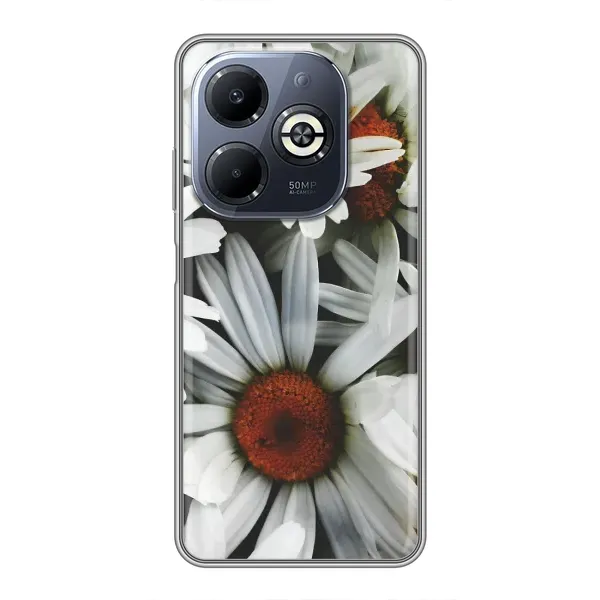 Чехол с рисунком «Цветы Ромашки» для Infinix Smart 8 Plus Чехол с рисунком «Цветы Ромашки» для Infinix Smart 8 Plus