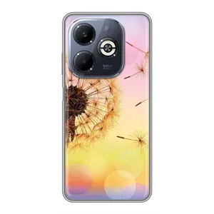 Силіконовий Чохол з кульбабками на Infinix Smart 8 Plus (Квітка-кульбаба)
