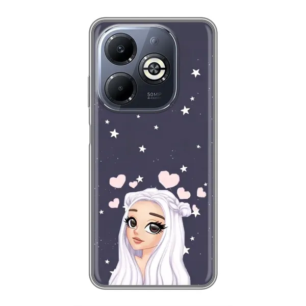 Чехол с рисунком «Девушка и сердечки» для Infinix Smart 8 Plus