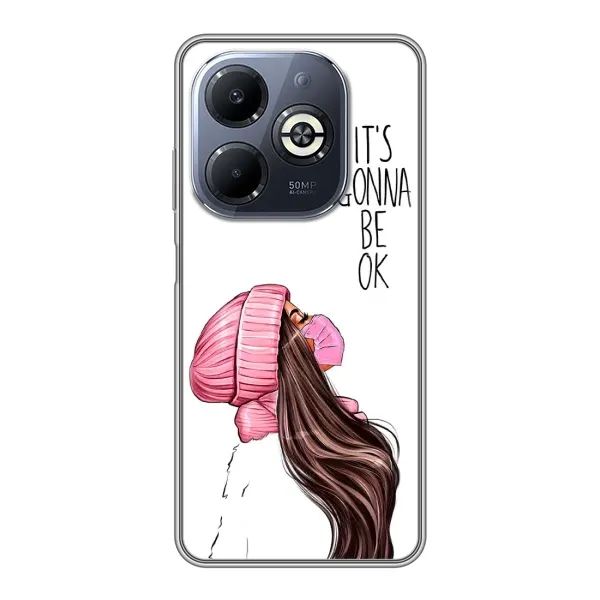 Чехол с рисунком «Девушка в маске» для Infinix Smart 8 Plus