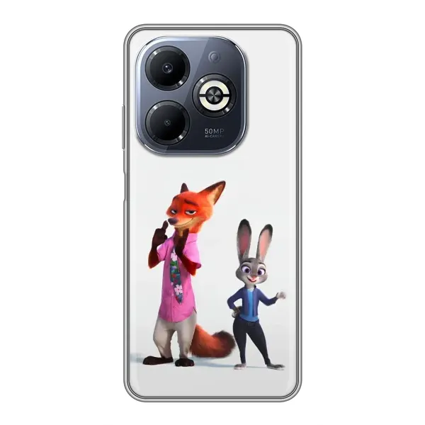 Чехол с рисунком «Джуди и Ник» для Infinix Smart 8 Plus Чехол с рисунком «Джуди и Ник» для Infinix Smart 8 Plus