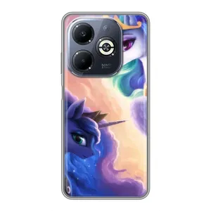 Чехол Unicorn на Infinix Smart 8 Plus (Единорожки на тучках)