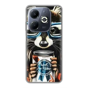 Силіконовий Чохол з Энотами  на Infinix Smart 8 Plus (Єнот в окулярах)