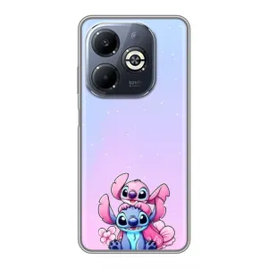 Чехол с рисунком Стич для Infinix Smart 8 Plus (Энджл и Стич)
