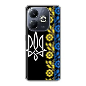 Силиконовый Чехол на Infinix Smart 8 Plus (Герб и вышыванка)