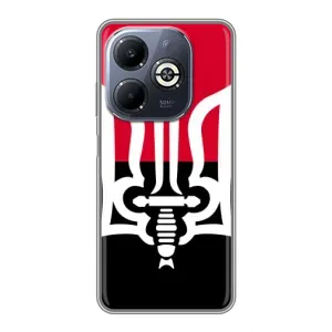 Чехлы УПА (Красно-Чёрный) на Infinix Smart 8 Plus (Герб Украины)