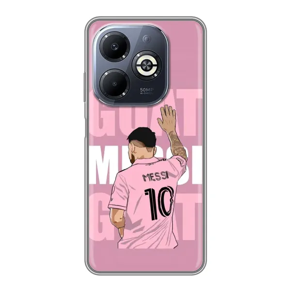 Чехол с рисунком «GOAT MESSI» для Infinix Smart 8 Plus