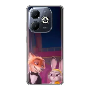 Силиконовый чехол с принтом Зоотрополіс для Infinix Smart 8 Plus (Главные герои)