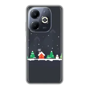 Силіконовий бампер на різдво для Infinix Smart 8 Plus (Місто зимове)