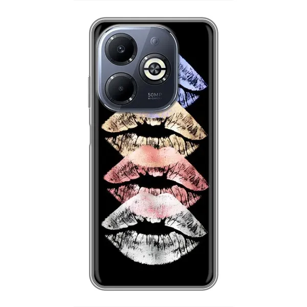 Чехол с рисунком «Губы» для Infinix Smart 8 Plus