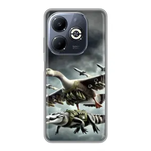 Чохол з мемами траралело тралала для Infinix Smart 8 Plus (Гусіні і крокоділо)