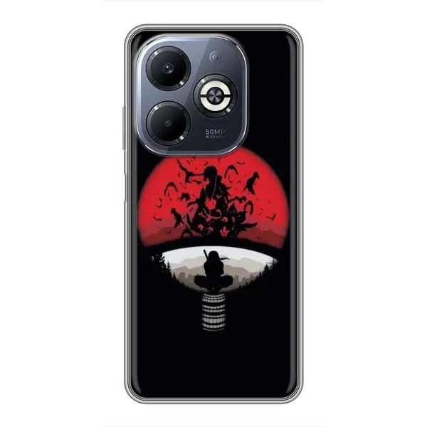 Чехол с рисунком «Итачи на черном» для Infinix Smart 8 Plus Чехол с рисунком «Итачи на черном» для Infinix Smart 8 Plus