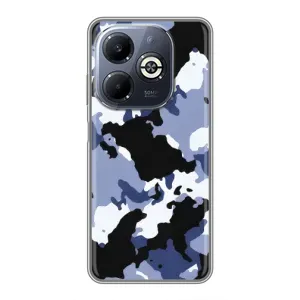 Камуфляжный Чехол для Инфиникс Смарт 8 Плюс (Камуфляжный Серый)