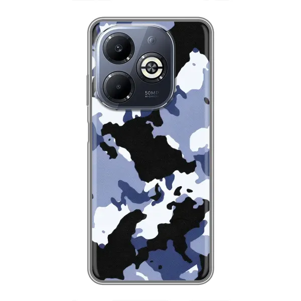 Чехол с рисунком «Камуфляжный Серый» для Infinix Smart 8 Plus Чехол с рисунком «Камуфляжный Серый» для Infinix Smart 8 Plus