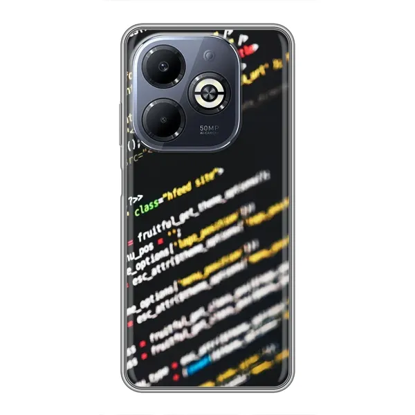 Чехол с рисунком «Код» для Infinix Smart 8 Plus Чехол с рисунком «Код» для Infinix Smart 8 Plus
