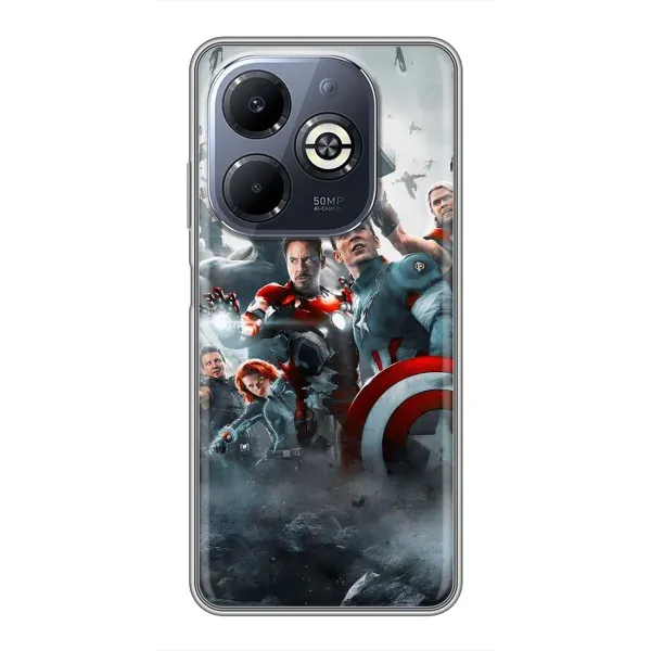 Чехол с рисунком «Команда марвел» для Infinix Smart 8 Plus