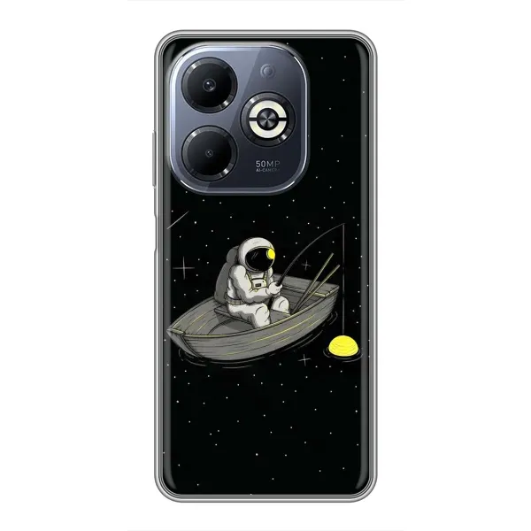Чехол с рисунком «Космонавт на рыбалке» для Infinix Smart 8 Plus Чехол с рисунком «Космонавт на рыбалке» для Infinix Smart 8 Plus
