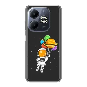Чехол с рисунком «Космонавт с шариками» для Infinix Smart 8 Plus
