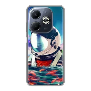 Чехол с рисунком «Космонавт в воде» для Infinix Smart 8 Plus