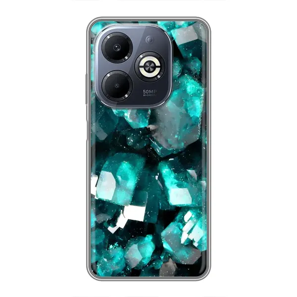 Чехол с рисунком «Кристалы» для Infinix Smart 8 Plus