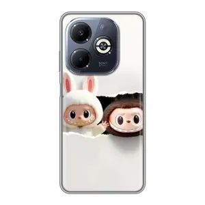 Чехол с принтом Лабубу для Infinix Smart 8 Plus (Фигурки Labubu)