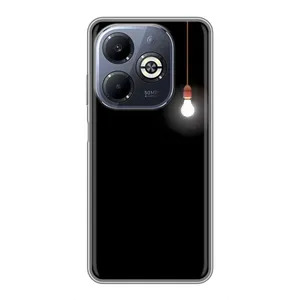 Чохол з картинками на чорному фоні для Infinix Smart 8 Plus (Лампочка)
