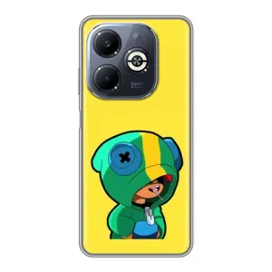 Чехол Бравл Старс для Infinix Smart 8 Plus (Леон (LEON))