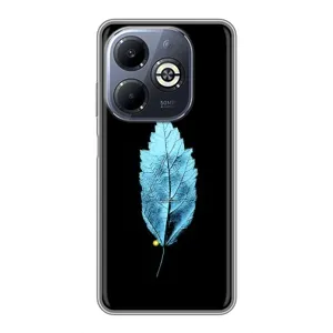 Чохол з картинками на чорному фоні для Infinix Smart 8 Plus (Листя)