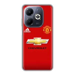 Силиконовые Чехлы принт Футбол на Infinix Smart 8 Plus (Man United)