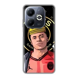 Чехол (TPU) с Футболистом на Infinix Smart 8 Plus (Mbappe King)