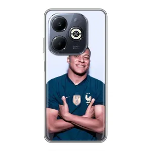 Чехол (TPU) с Футболистом на Infinix Smart 8 Plus (Мбаппешичка)