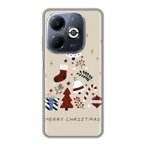 Чехол Санта Клаус для Infinix Smart 8 Plus (Merry Christmas)