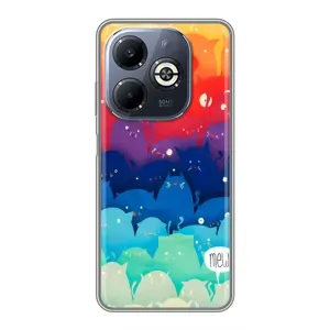 Силіконовий чохол з котиком для Infinix Smart 8 Plus (Mew)