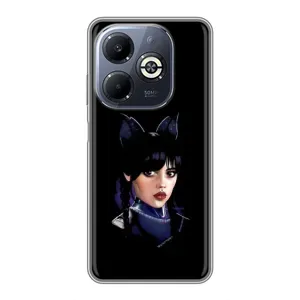 Чехлы с принтом Уэнсдей на Infinix Smart 8 Plus (Милая Уэнсдей)