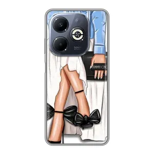 Силиконовый Чехол на Infinix Smart 8 Plus с картинкой Стильных Девушек (Мода)
