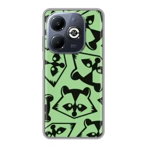 Силіконовий Чохол з Энотами  на Infinix Smart 8 Plus (Мордочки Єнота)