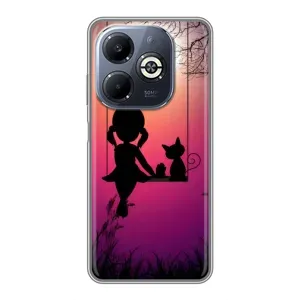 Девчачий Чехол для Infinix Smart 8 Plus (На качели)