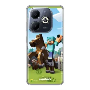 Чехлы для Infinix Smart 8 Plus (Персонажи Майн Крафт) (На коне)