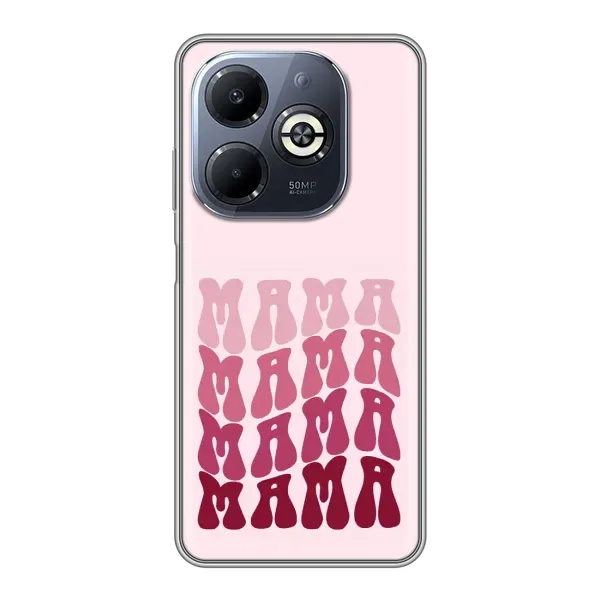 Чехол с рисунком «Надпись мама» для Infinix Smart 8 Plus