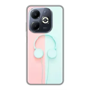 Девчачий Чехол для Infinix Smart 8 Plus (Наушники)