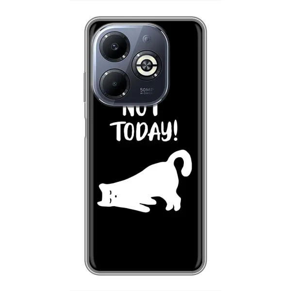 Чехол с рисунком «Not Today» для Infinix Smart 8 Plus Чехол с рисунком «Not Today» для Infinix Smart 8 Plus