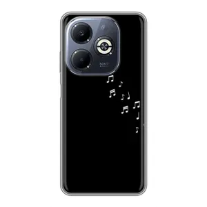 Чохол з картинками на чорному фоні для Infinix Smart 8 Plus (Ноти)