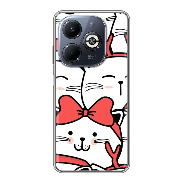 Чехол с рисунком «Новогодние котики» для Infinix Smart 8 Plus Чехол с рисунком «Новогодние котики» для Infinix Smart 8 Plus